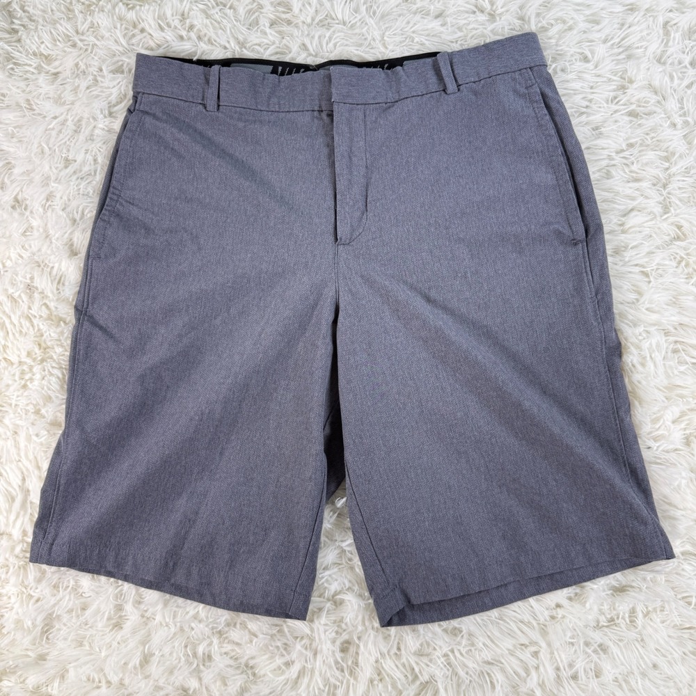 Nike Mens Dri-FIT Golf Shorts Gray Size 32 Flat Front Performance Activewear